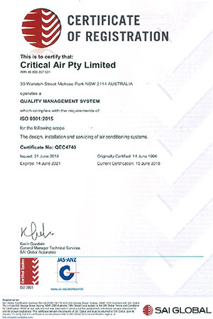 Critical Air ISO 9001 exp 140621